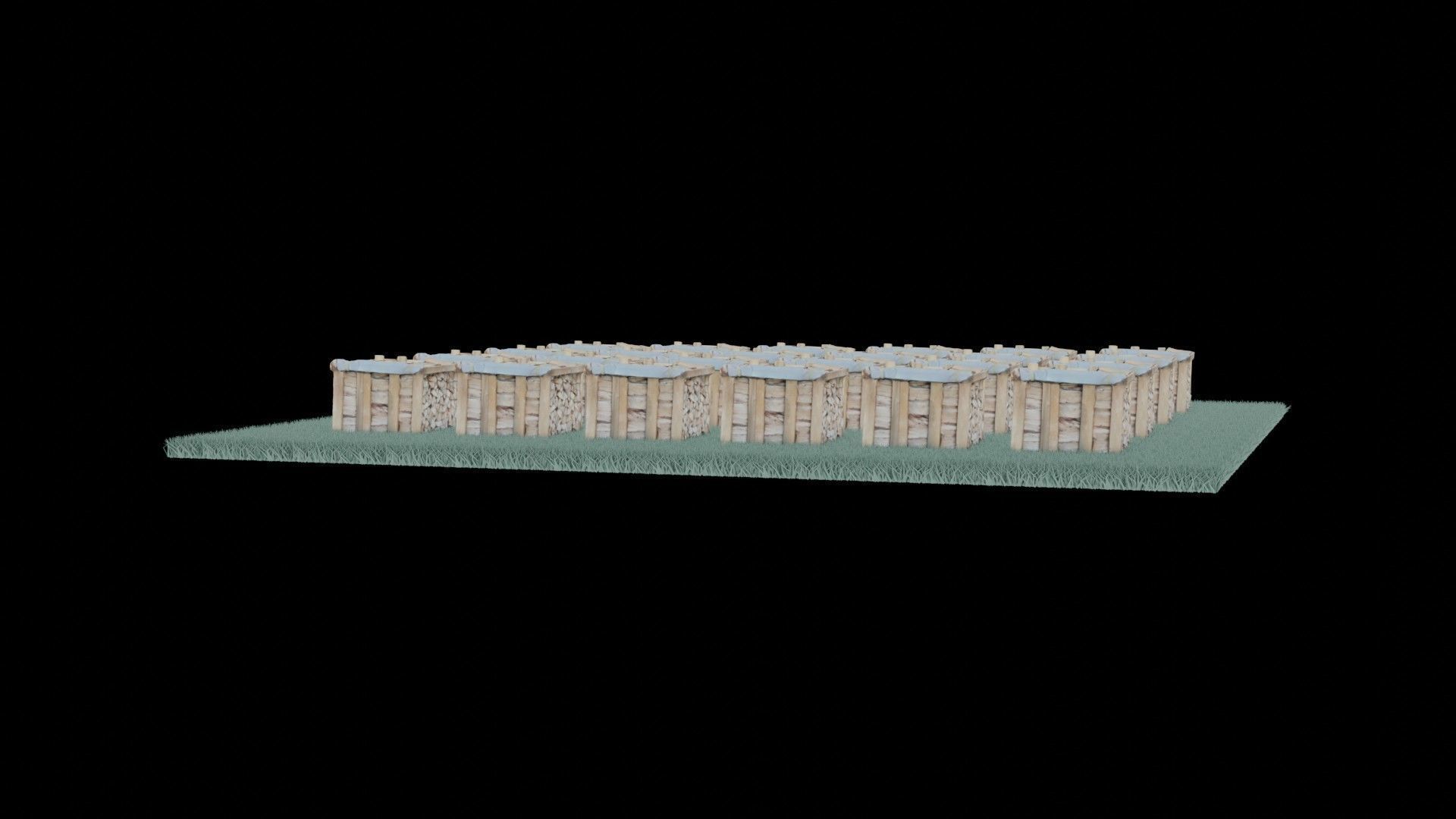 wood heaps array - scanned 3D model_74