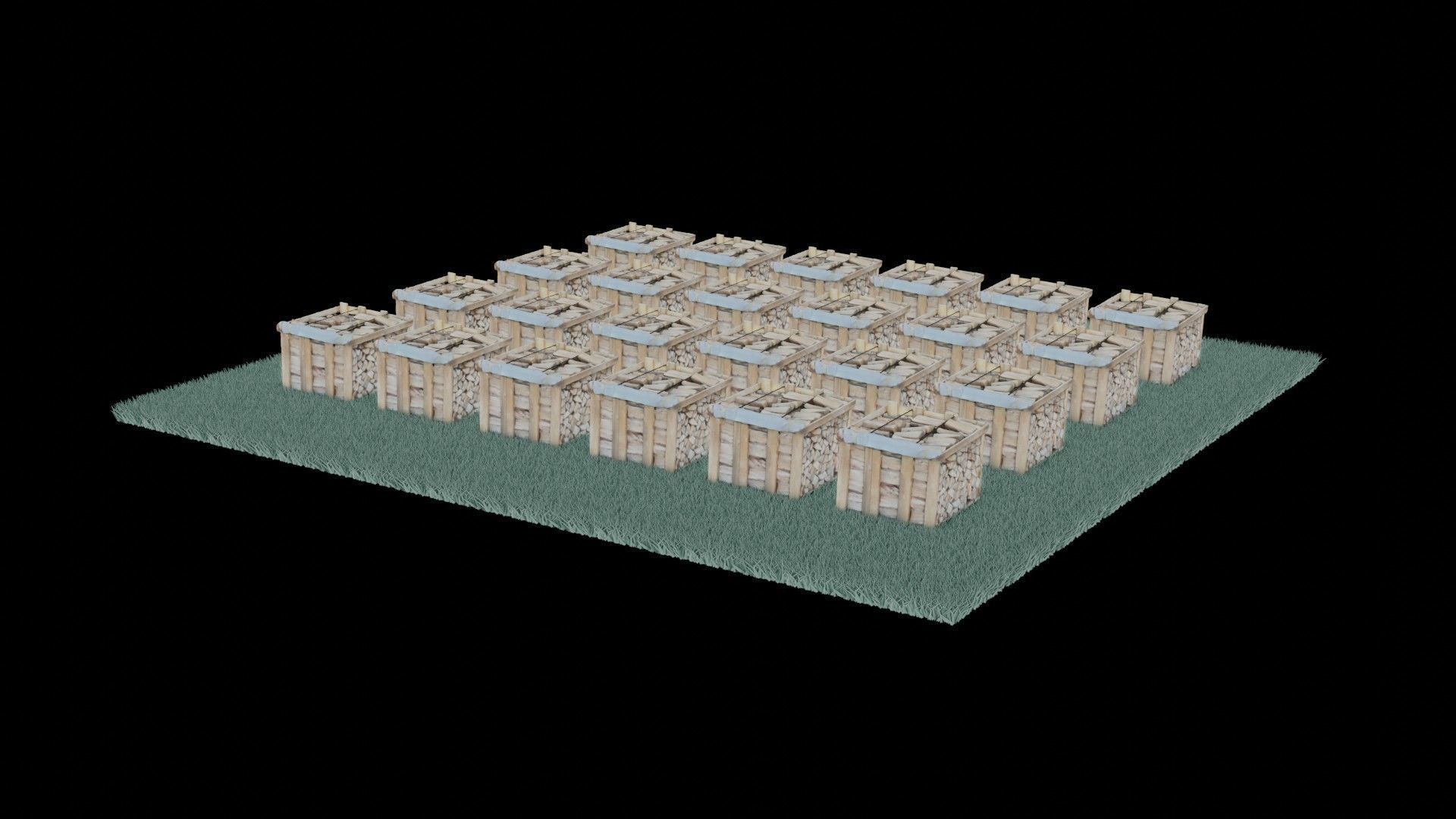 wood heaps array - scanned 3D model_87