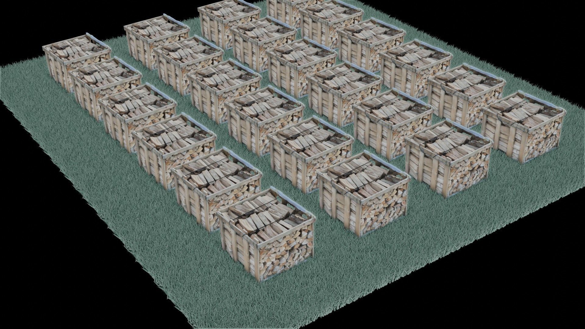 wood heaps array - scanned 3D model_49