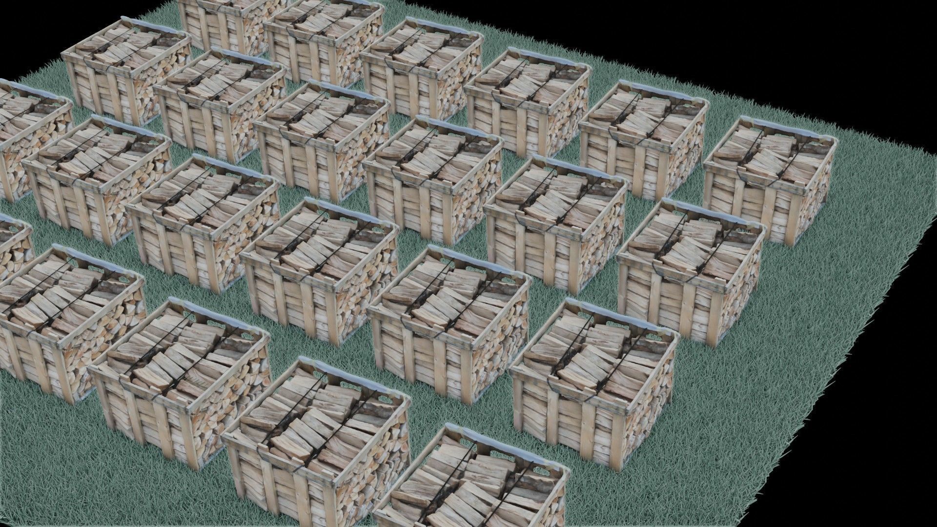 wood heaps array - scanned 3D model_38