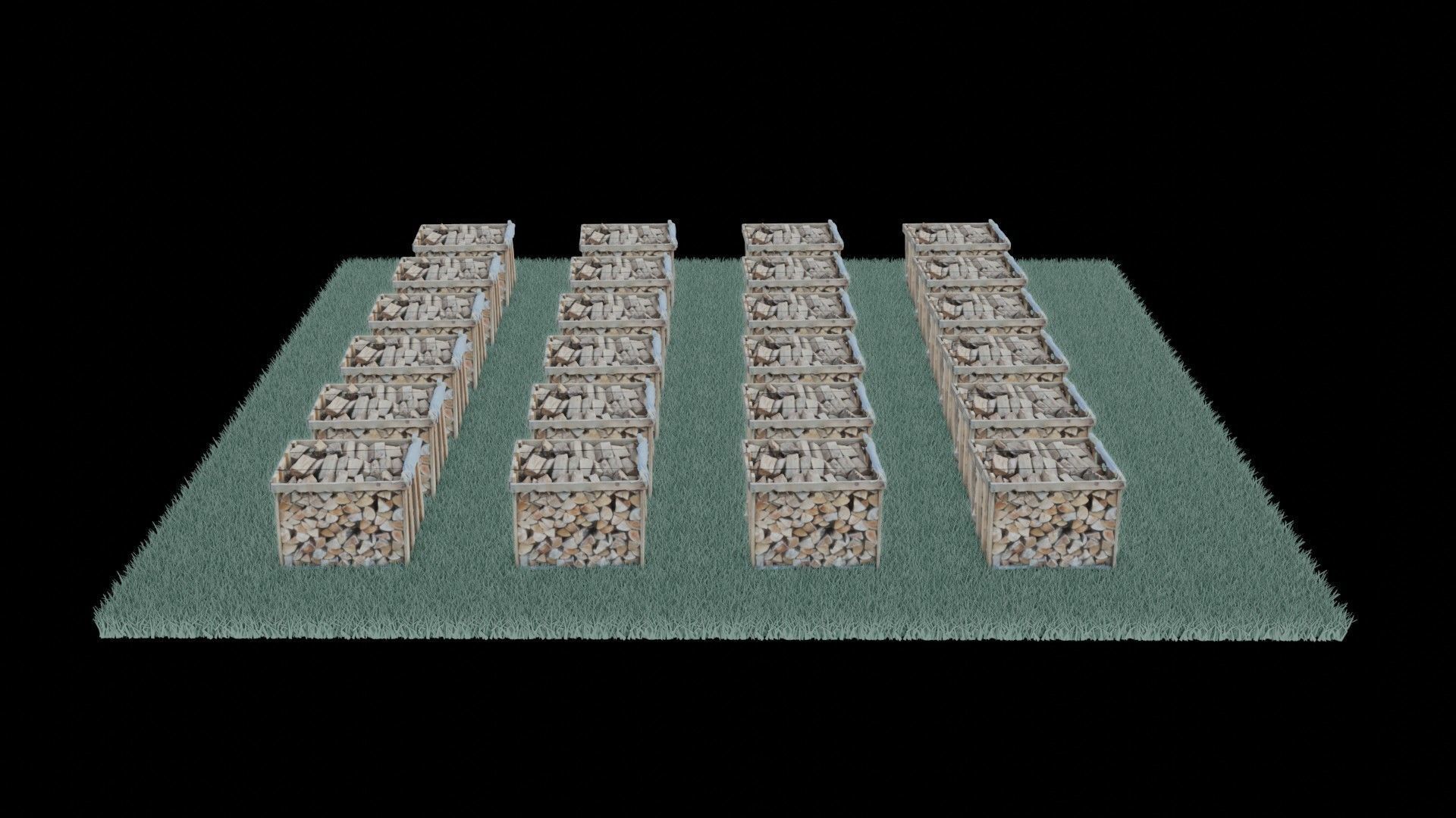 wood heaps array - scanned 3D model_67