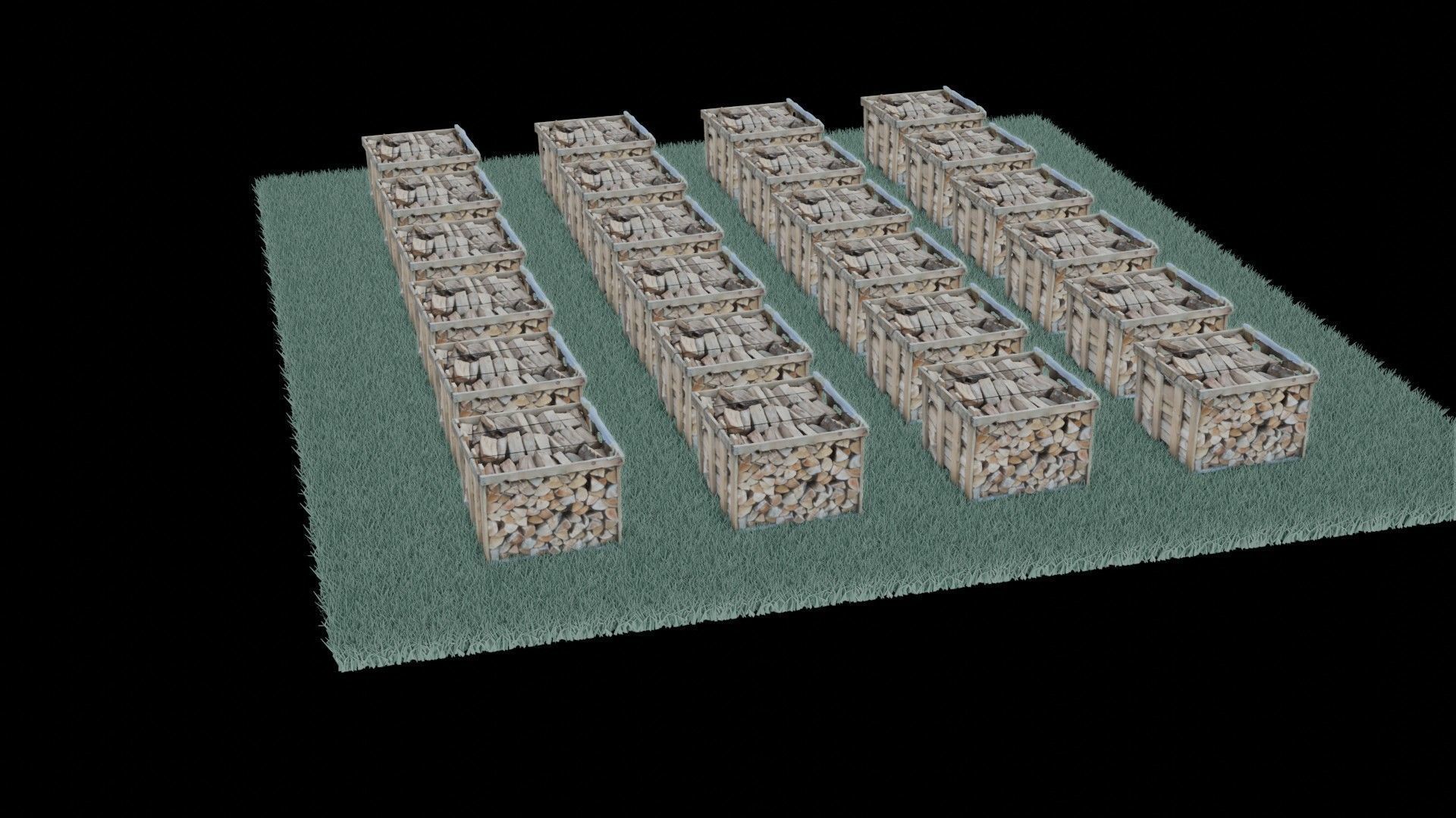wood heaps array - scanned 3D model_51