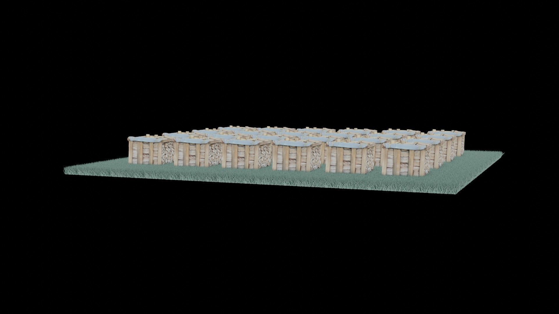 wood heaps array - scanned 3D model_76
