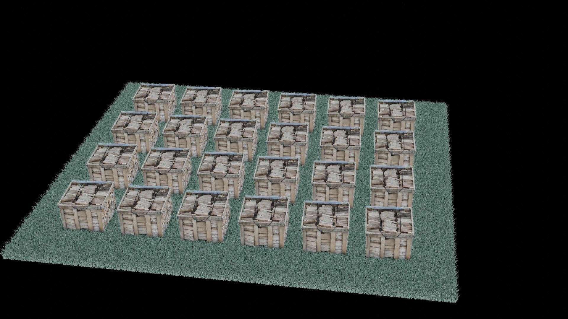 wood heaps array - scanned 3D model_22
