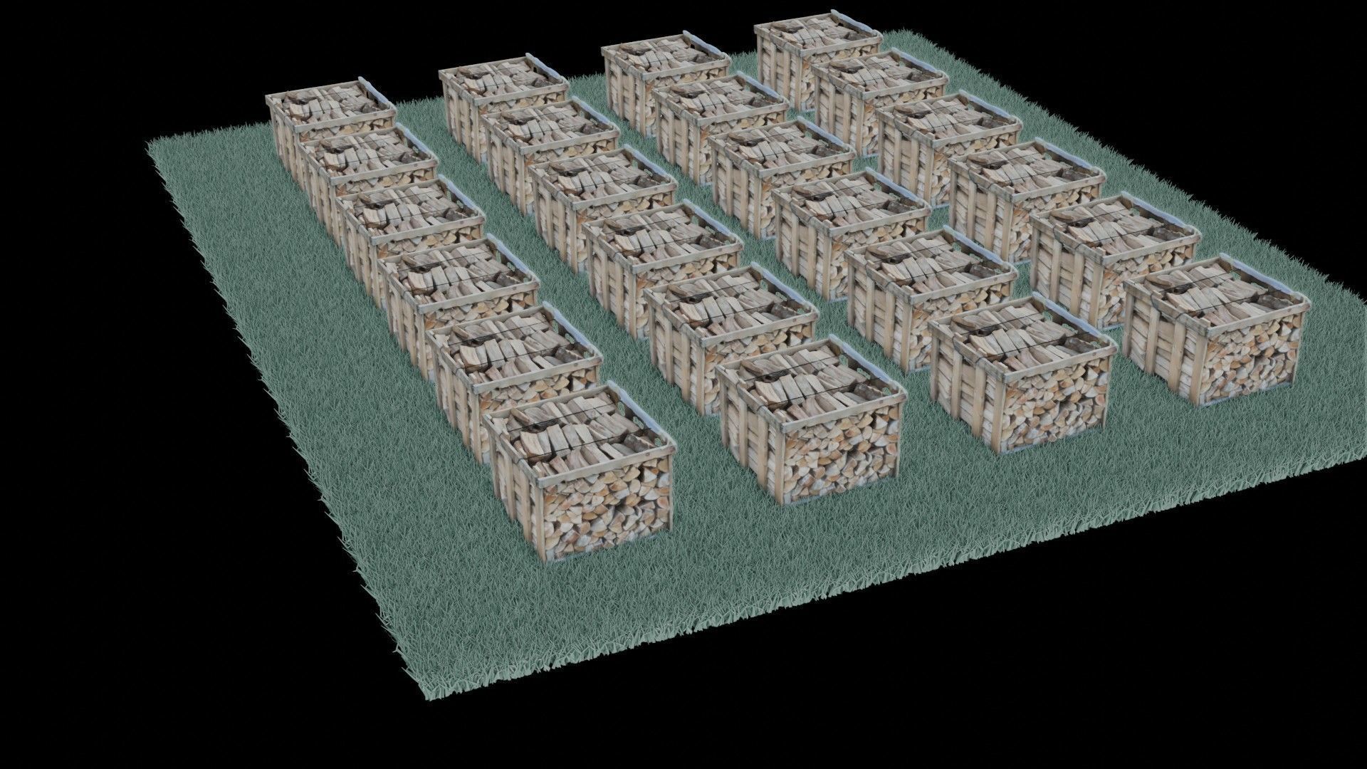 wood heaps array - scanned 3D model_39
