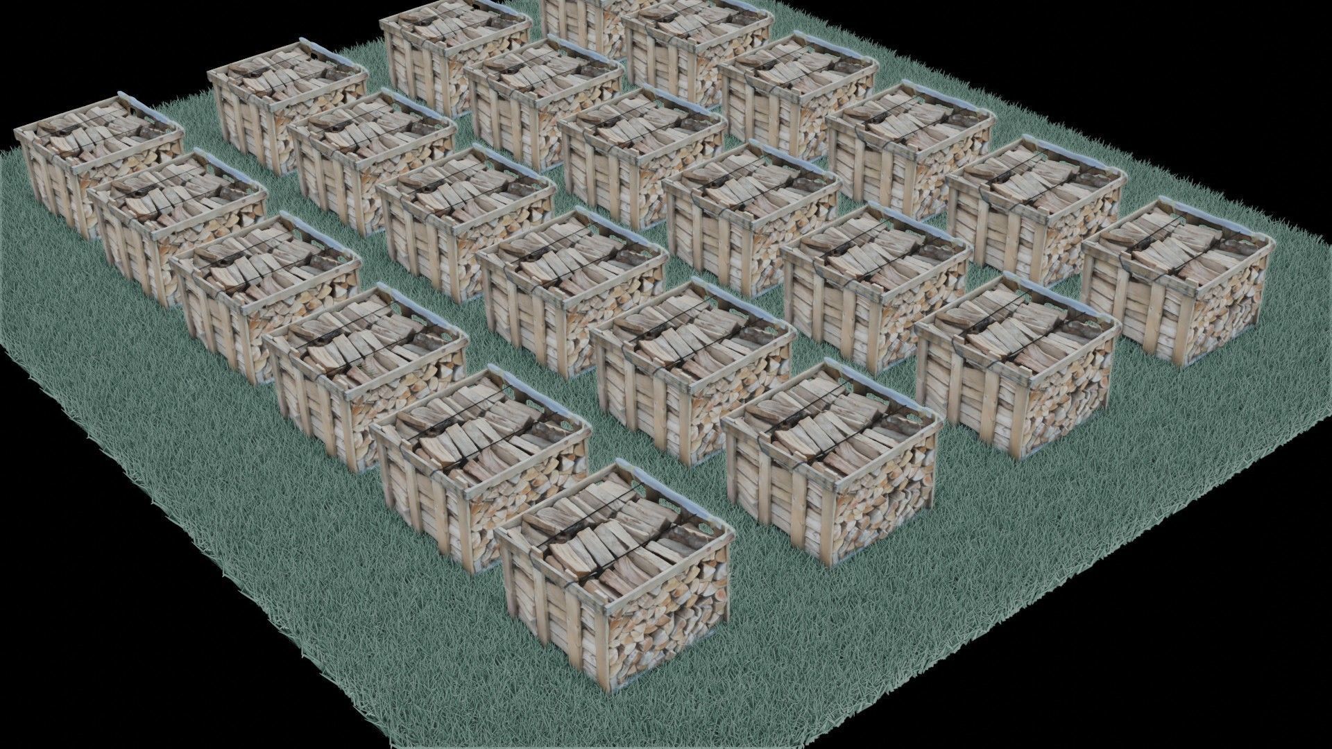 wood heaps array - scanned 3D model_48