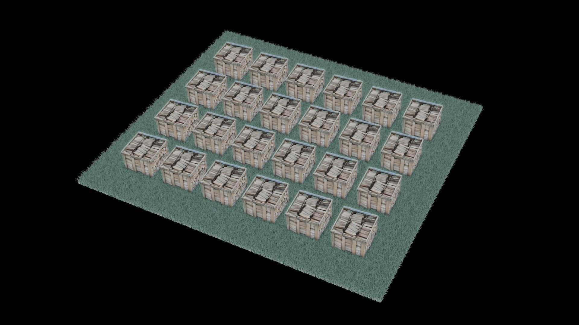 wood heaps array - scanned 3D model_20