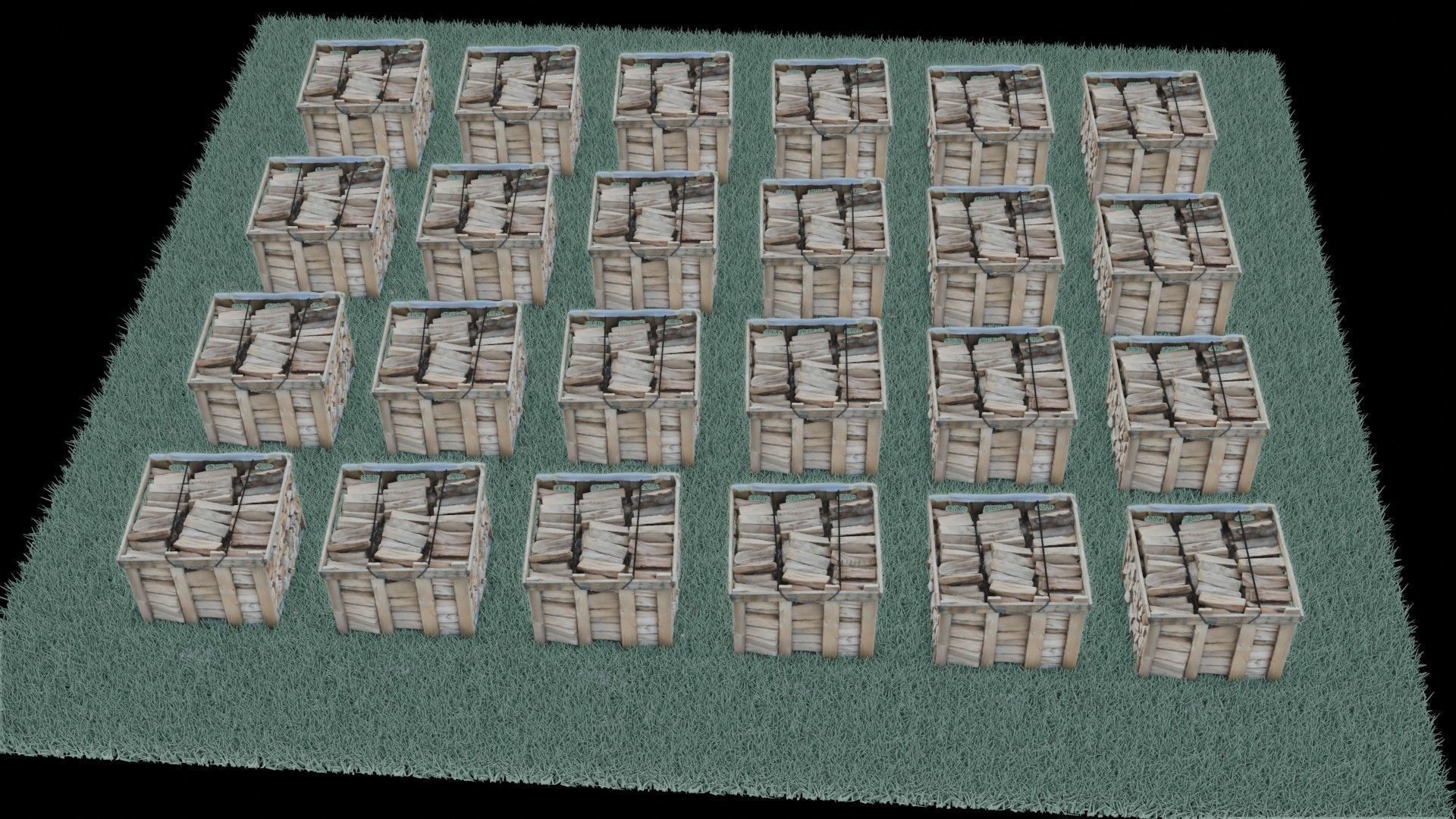 wood heaps array - scanned 3D model_28