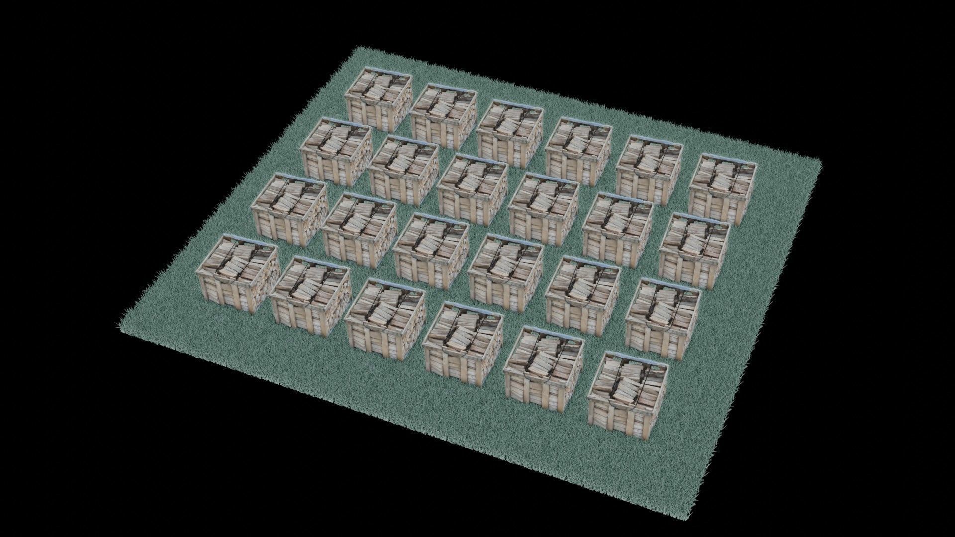 wood heaps array - scanned 3D model_27