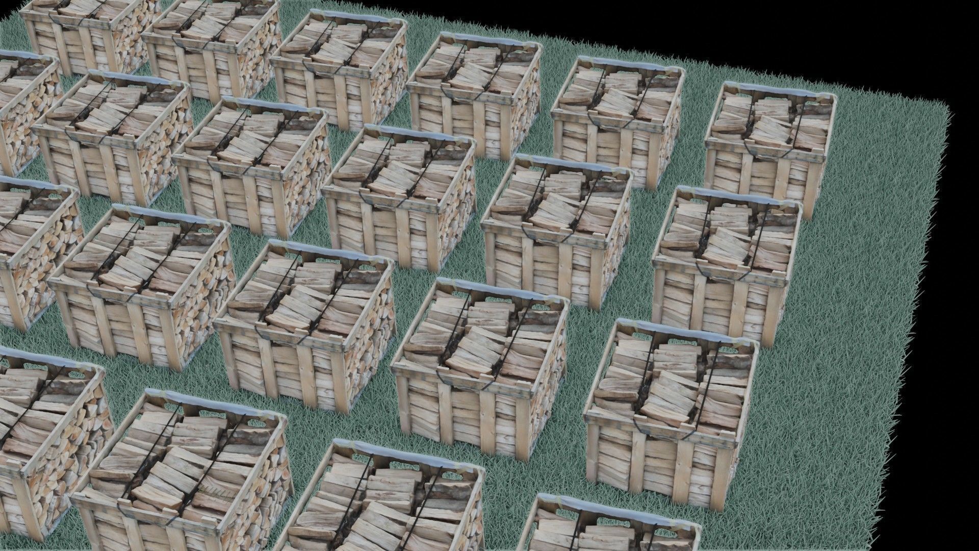 wood heaps array - scanned 3D model_13