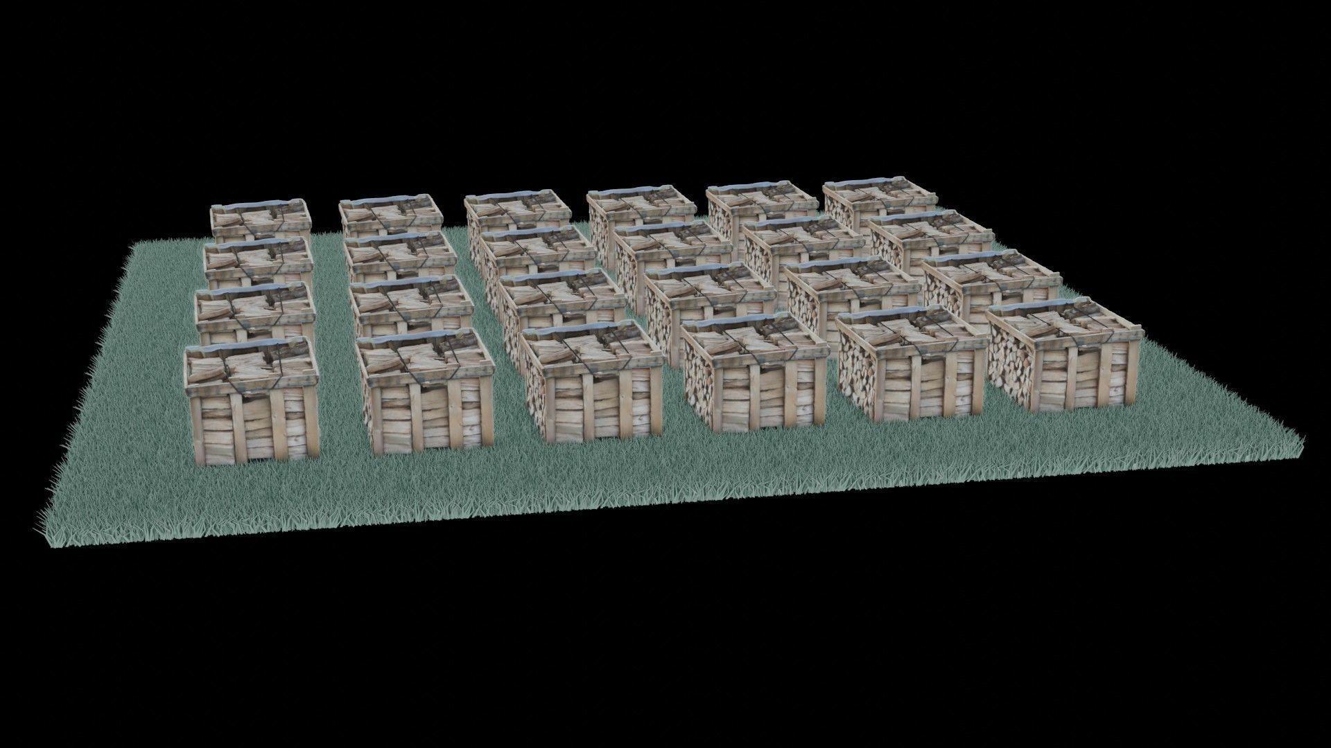 wood heaps array - scanned 3D model_16