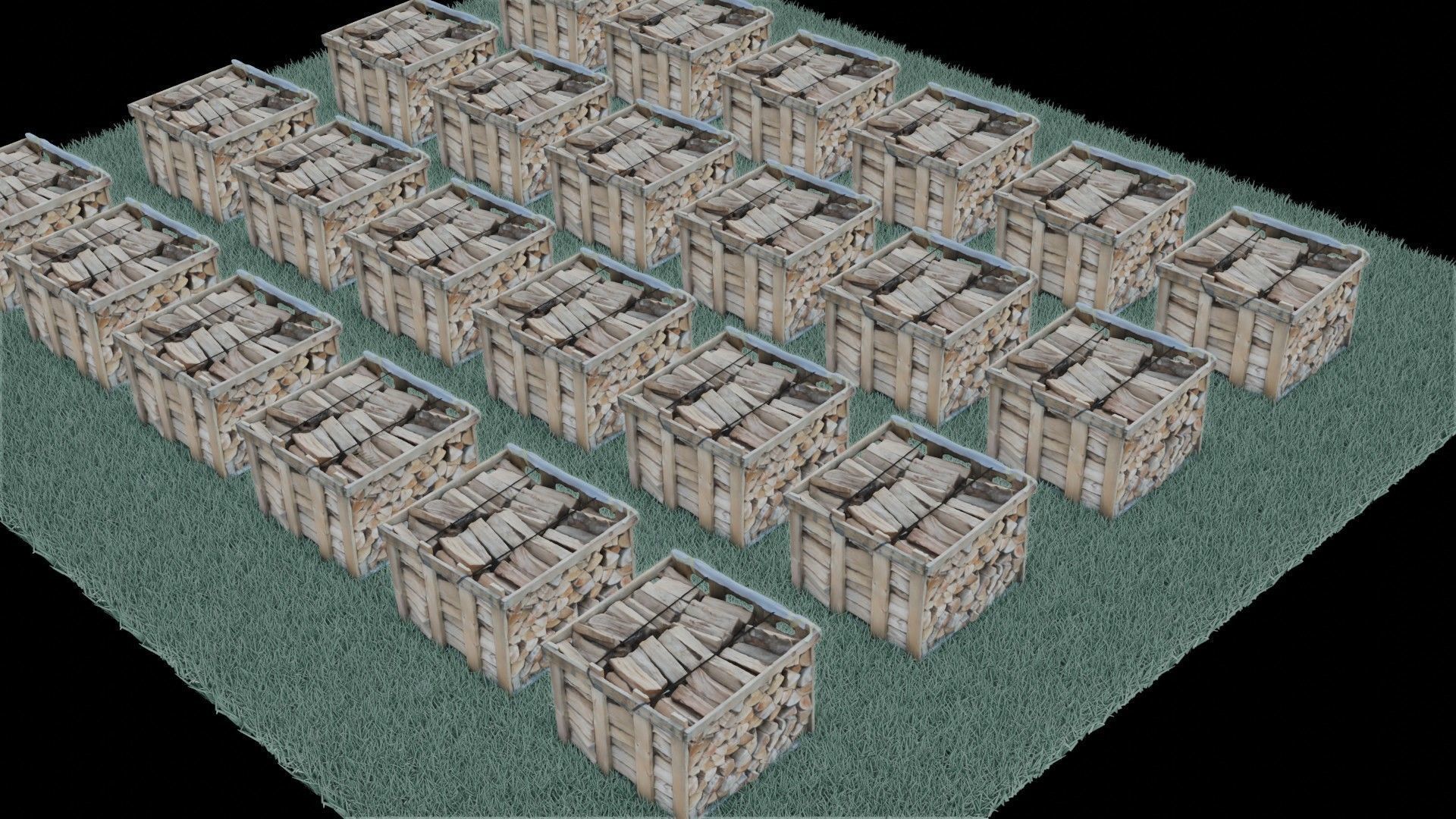 wood heaps array - scanned 3D model_66