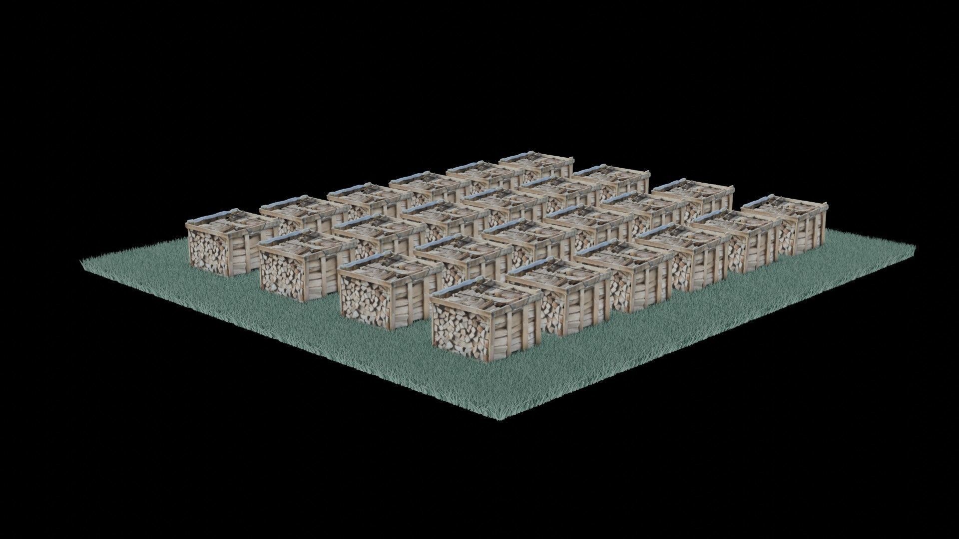 wood heaps array - scanned 3D model_8