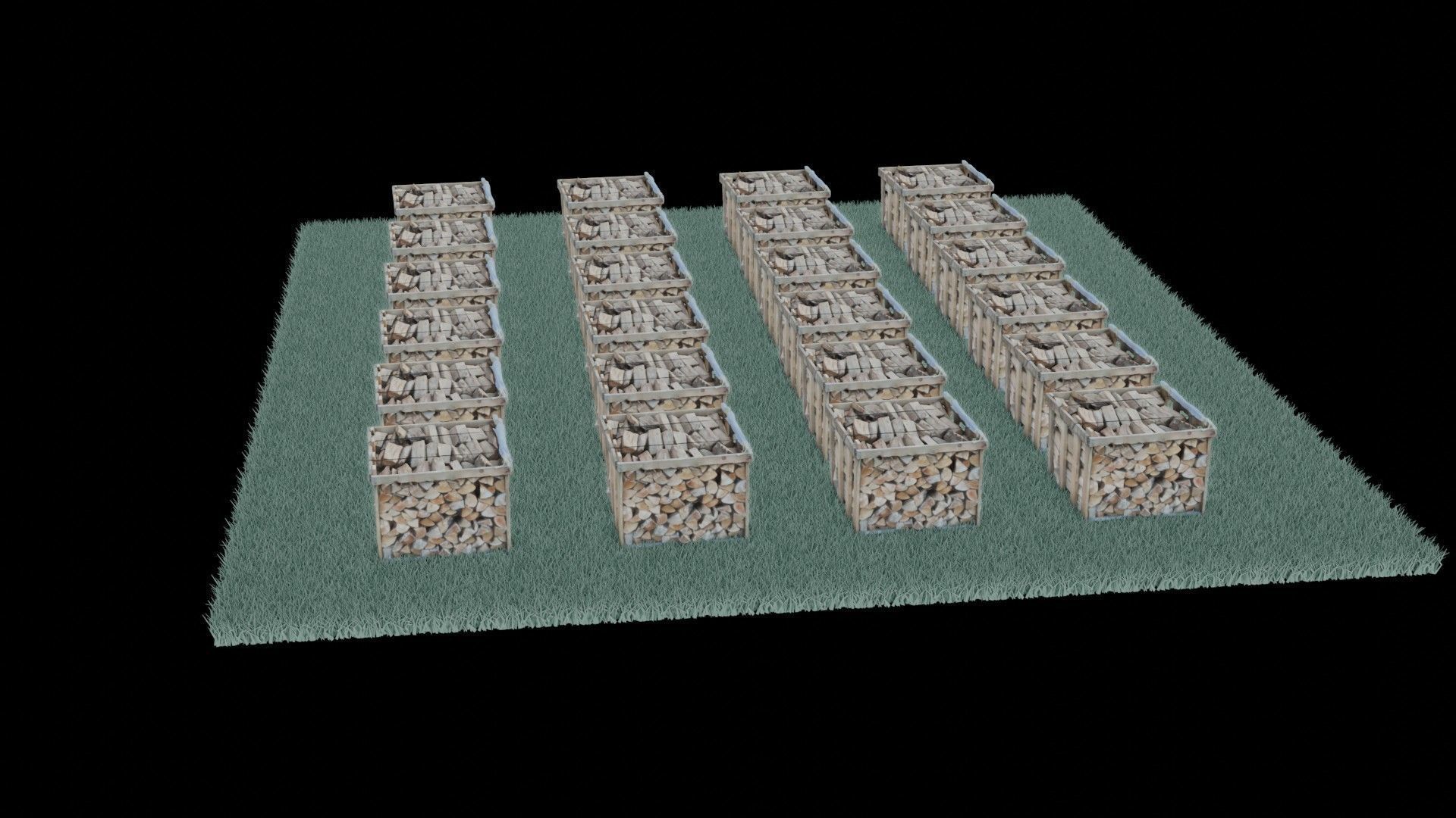 wood heaps array - scanned 3D model_59