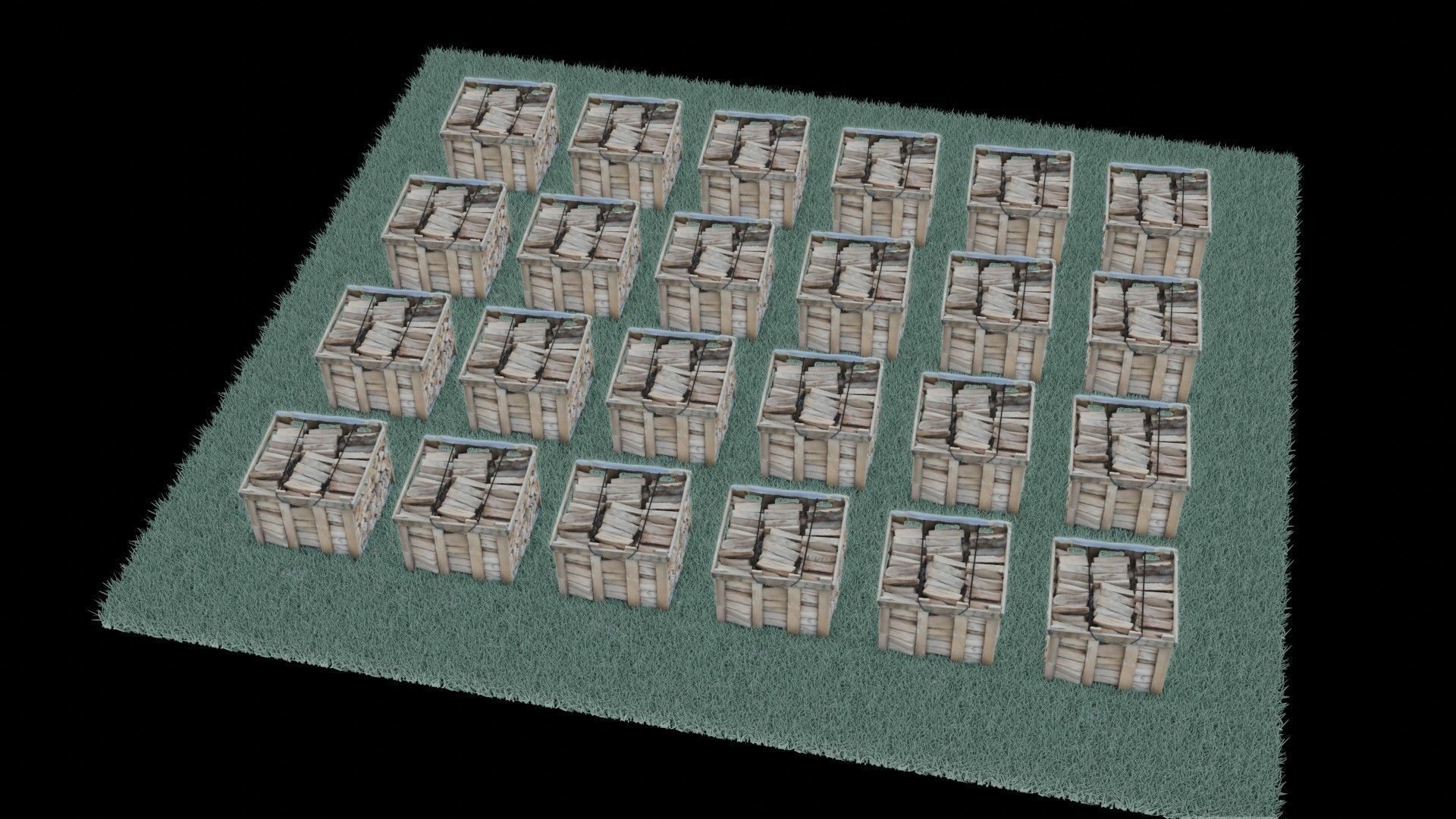 wood heaps array - scanned 3D model_31