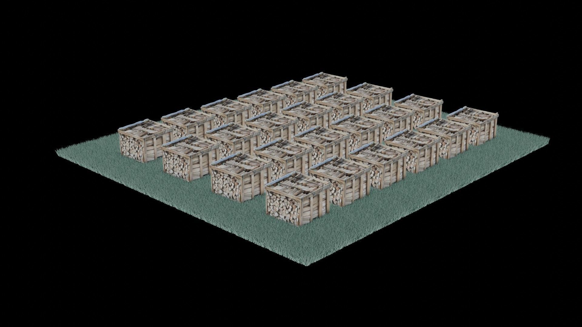 wood heaps array - scanned 3D model_3