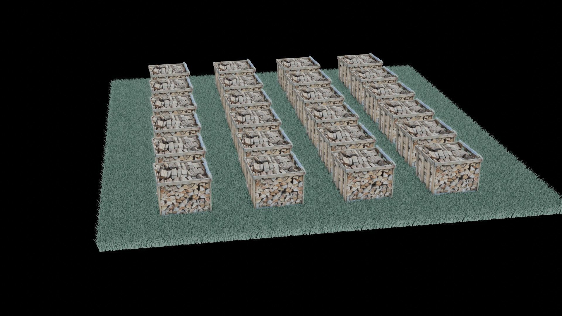 wood heaps array - scanned 3D model_69