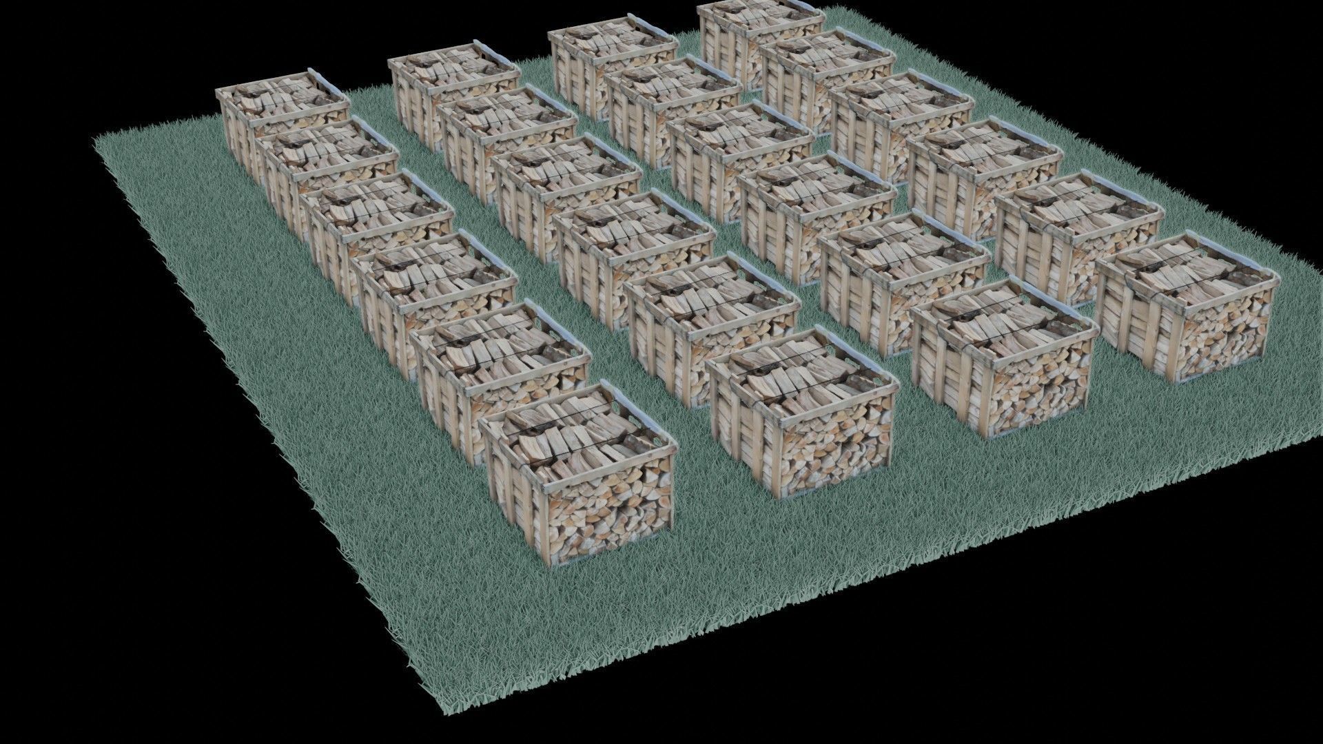 wood heaps array - scanned 3D model_44
