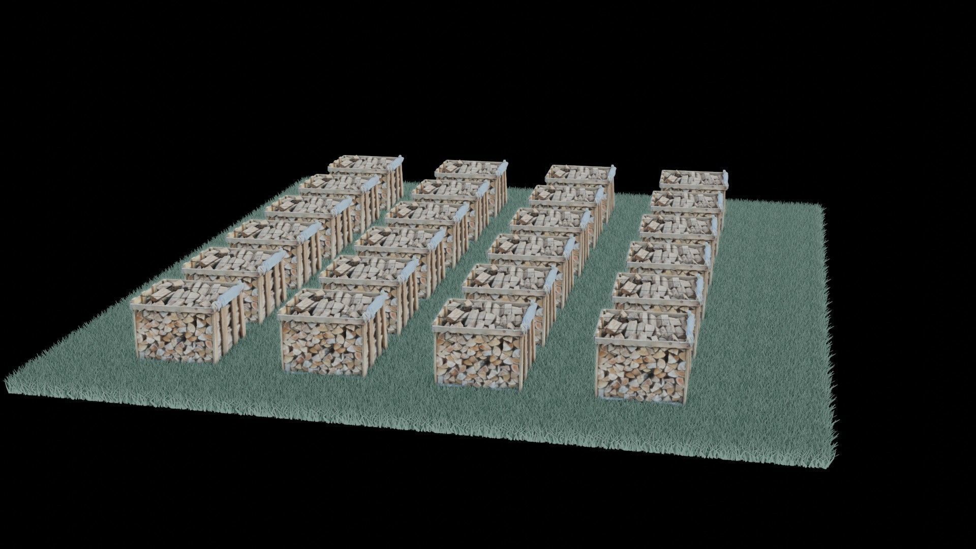 wood heaps array - scanned 3D model_79