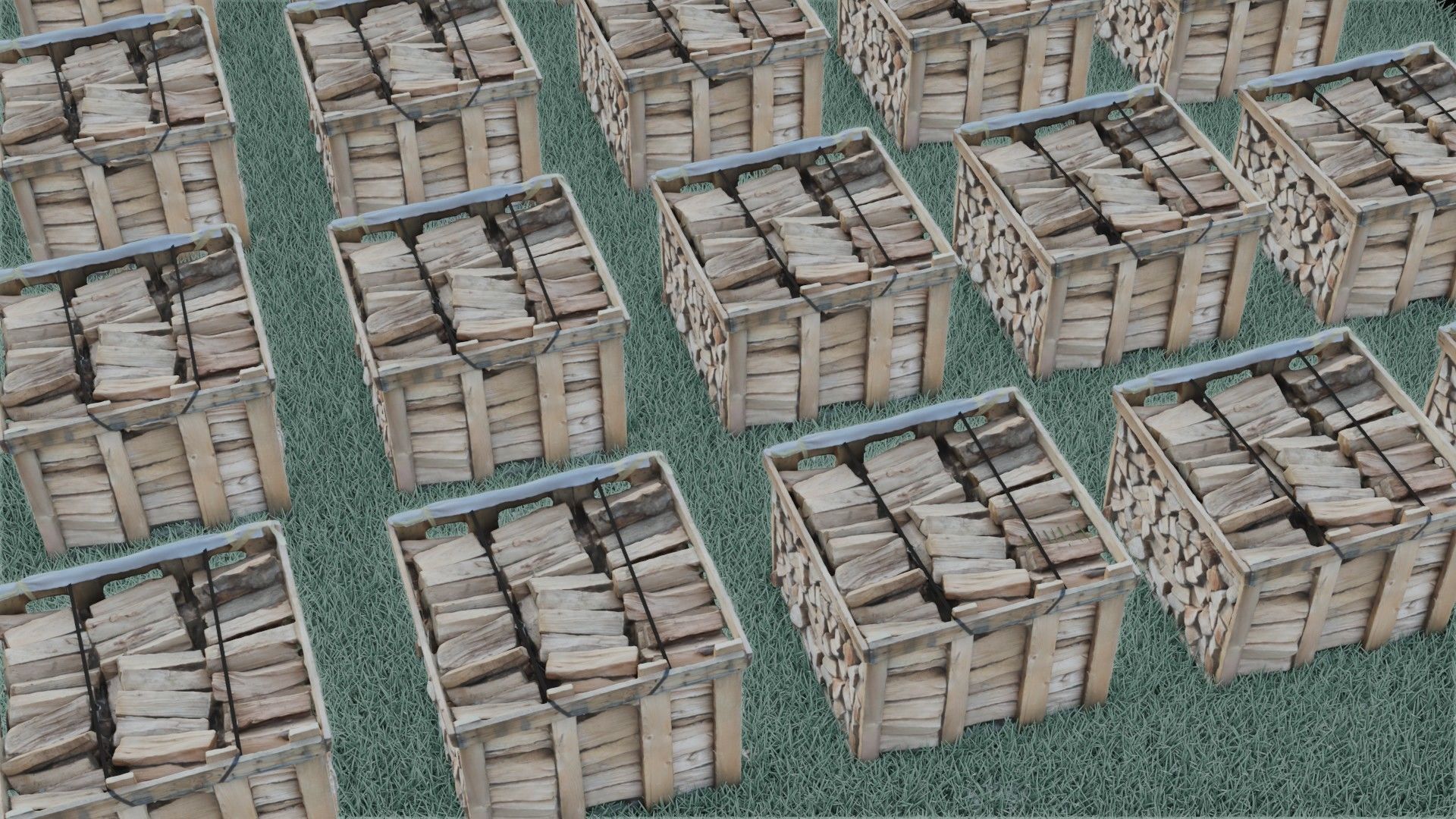 wood heaps array - scanned 3D model_40