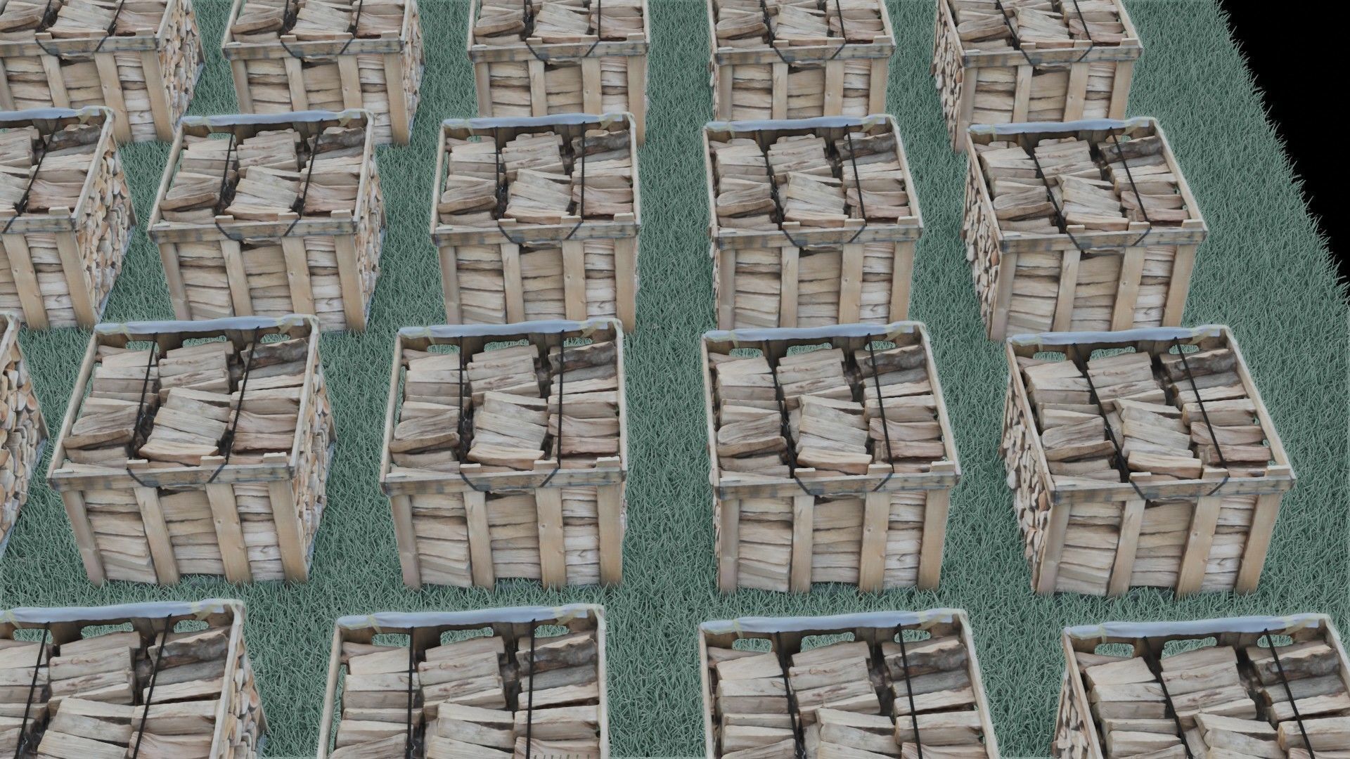 wood heaps array - scanned 3D model_29