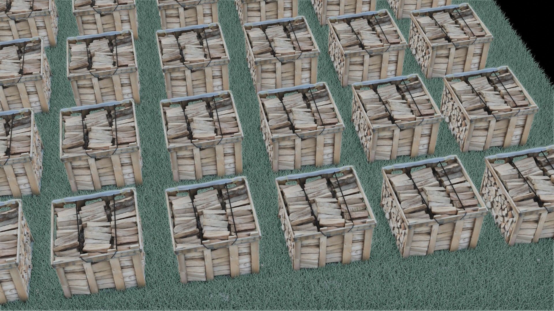 wood heaps array - scanned 3D model_56