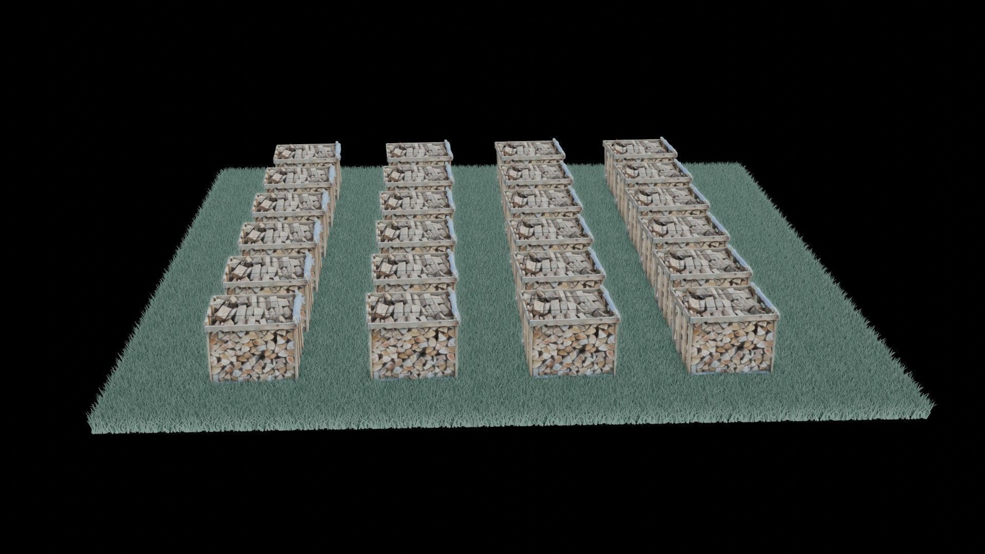 wood heaps array - scanned 3D model_54