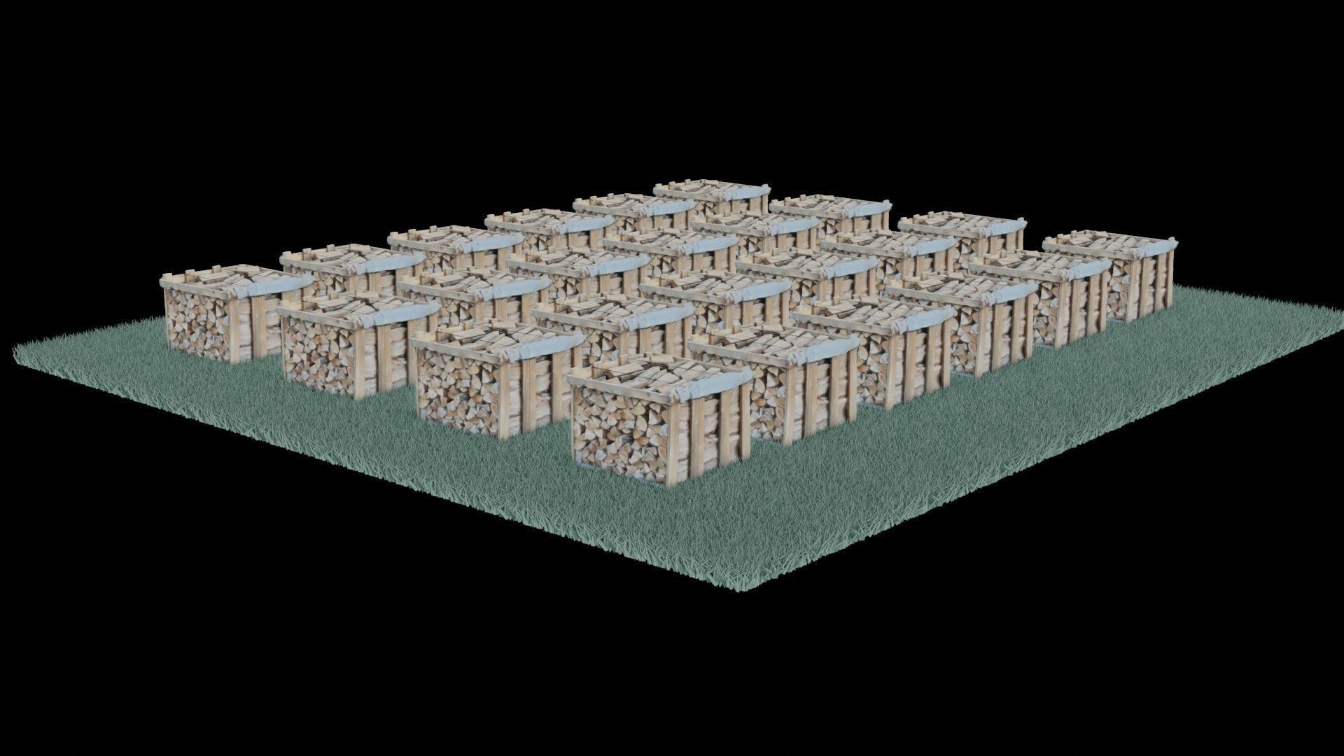 wood heaps array - scanned 3D model_72