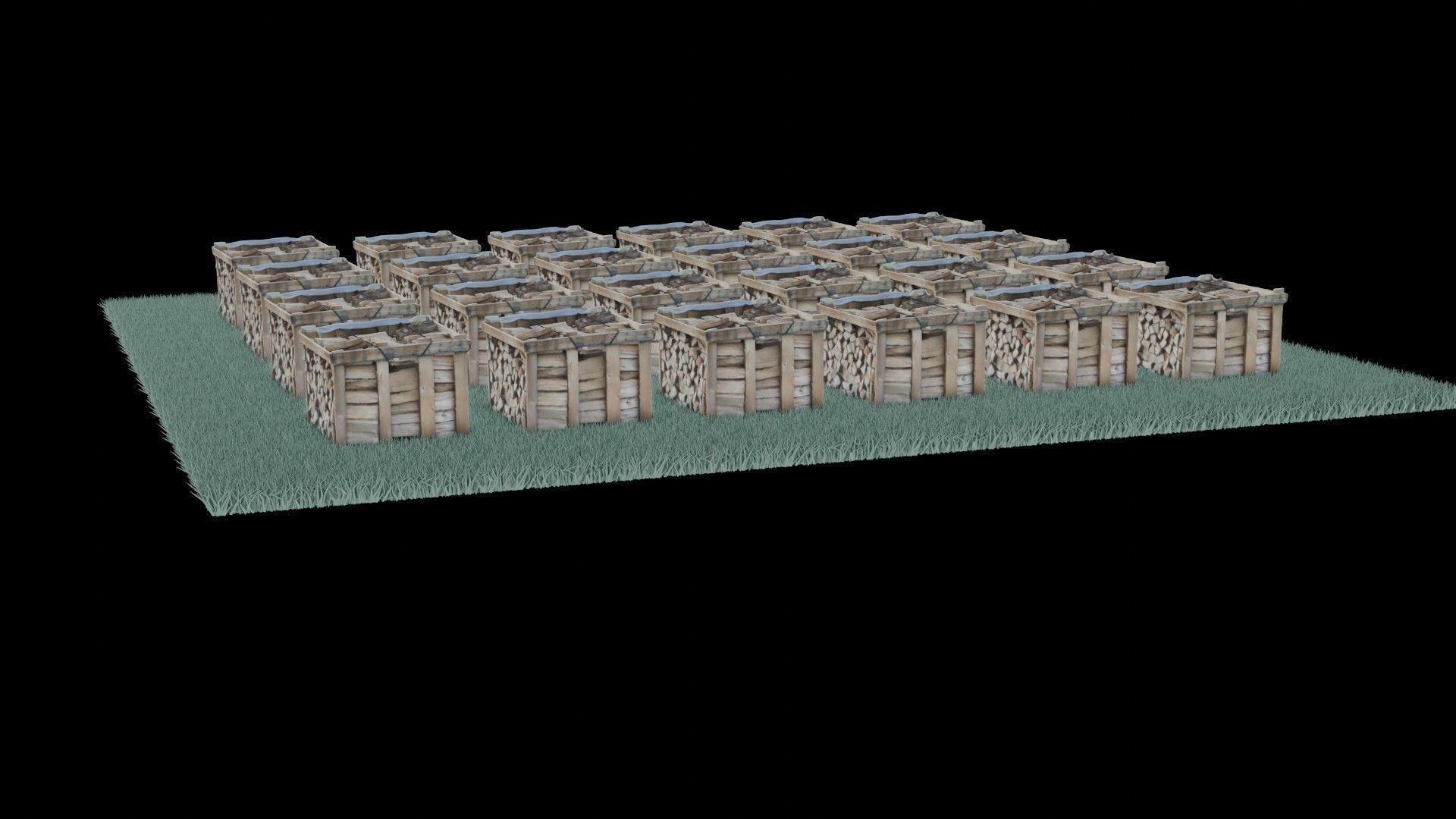 wood heaps array - scanned 3D model_14