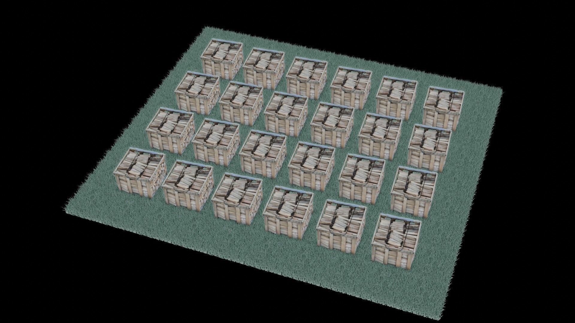 wood heaps array - scanned 3D model_26