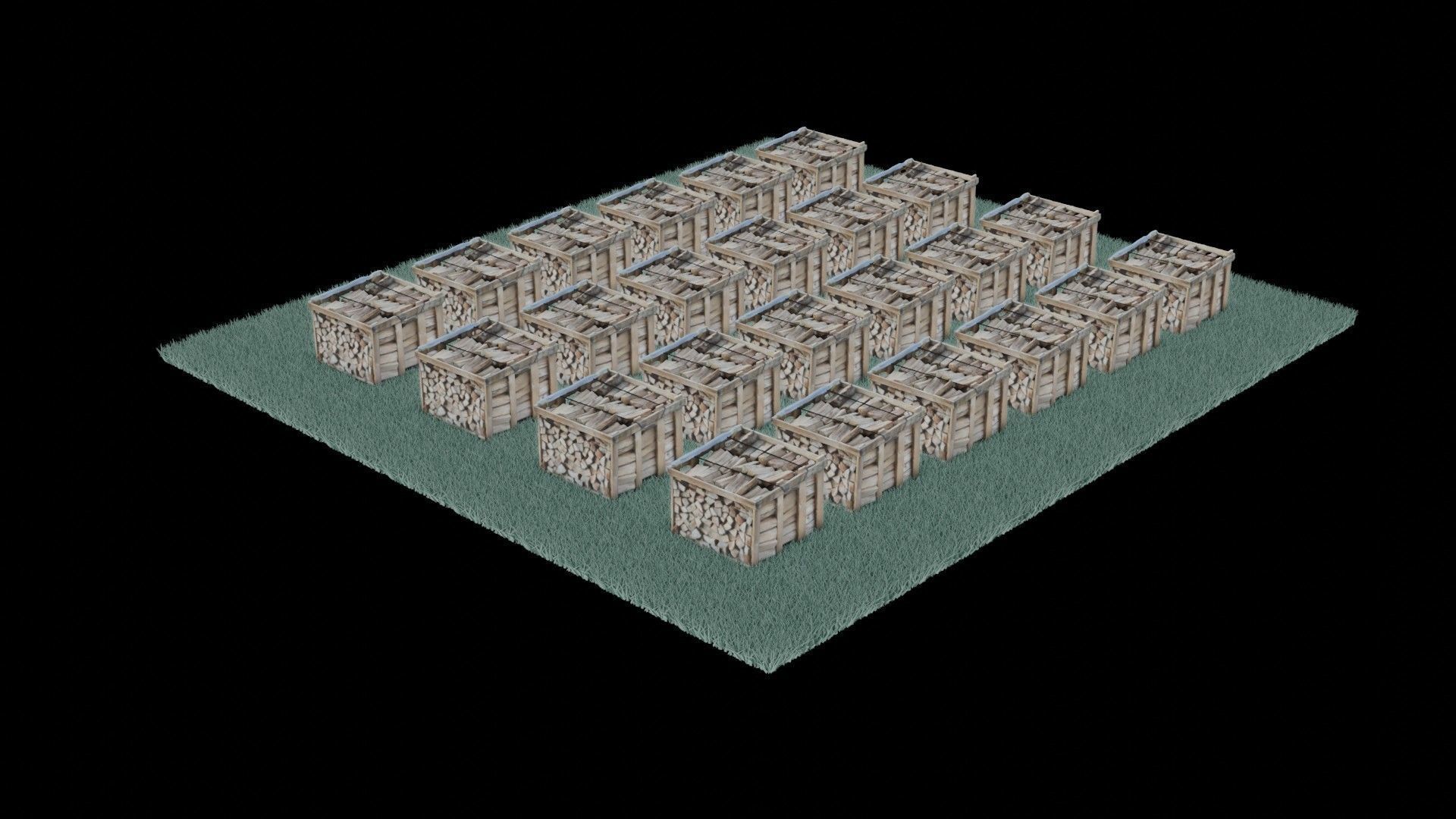 wood heaps array - scanned 3D model_9