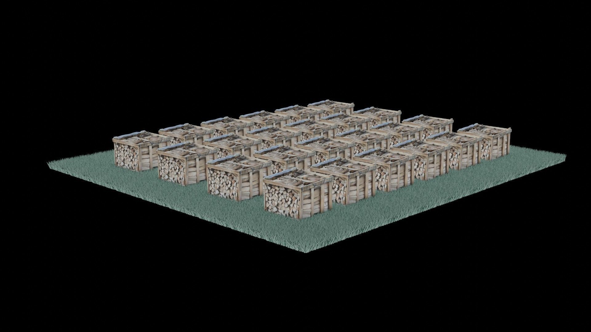 wood heaps array - scanned 3D model_19
