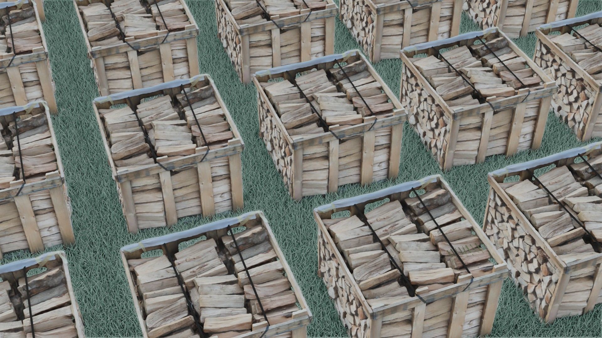 wood heaps array - scanned 3D model_33