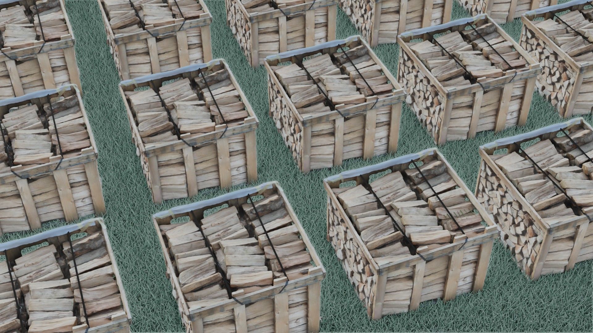 wood heaps array - scanned 3D model_42