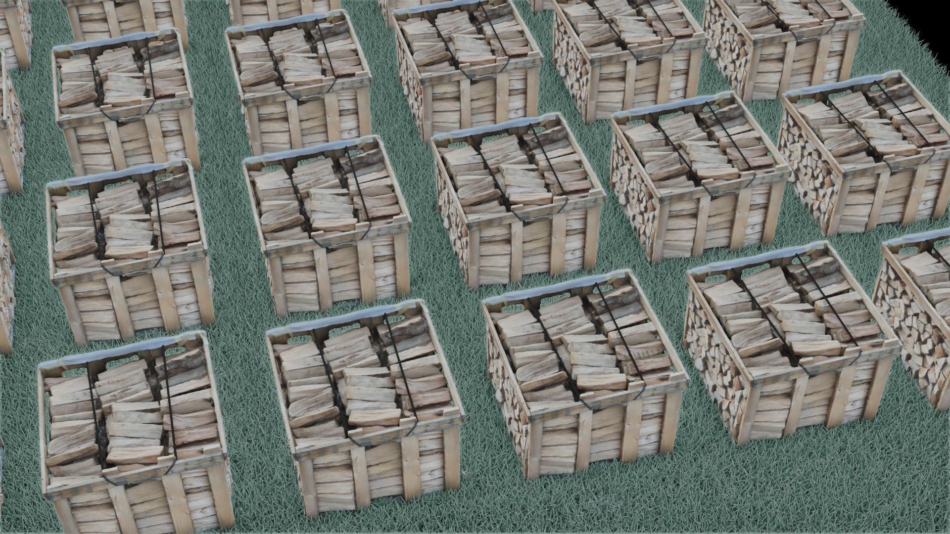 wood heaps array - scanned 3D model_46