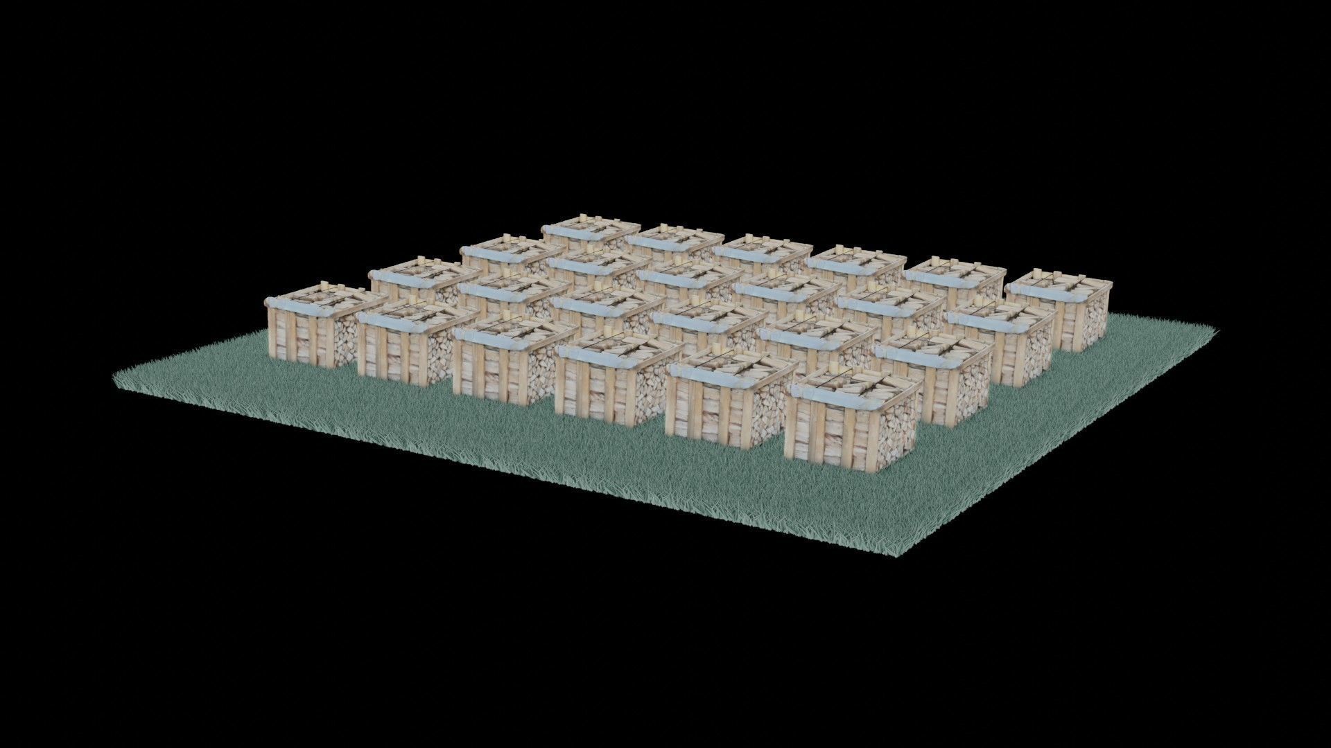 wood heaps array - scanned 3D model_83
