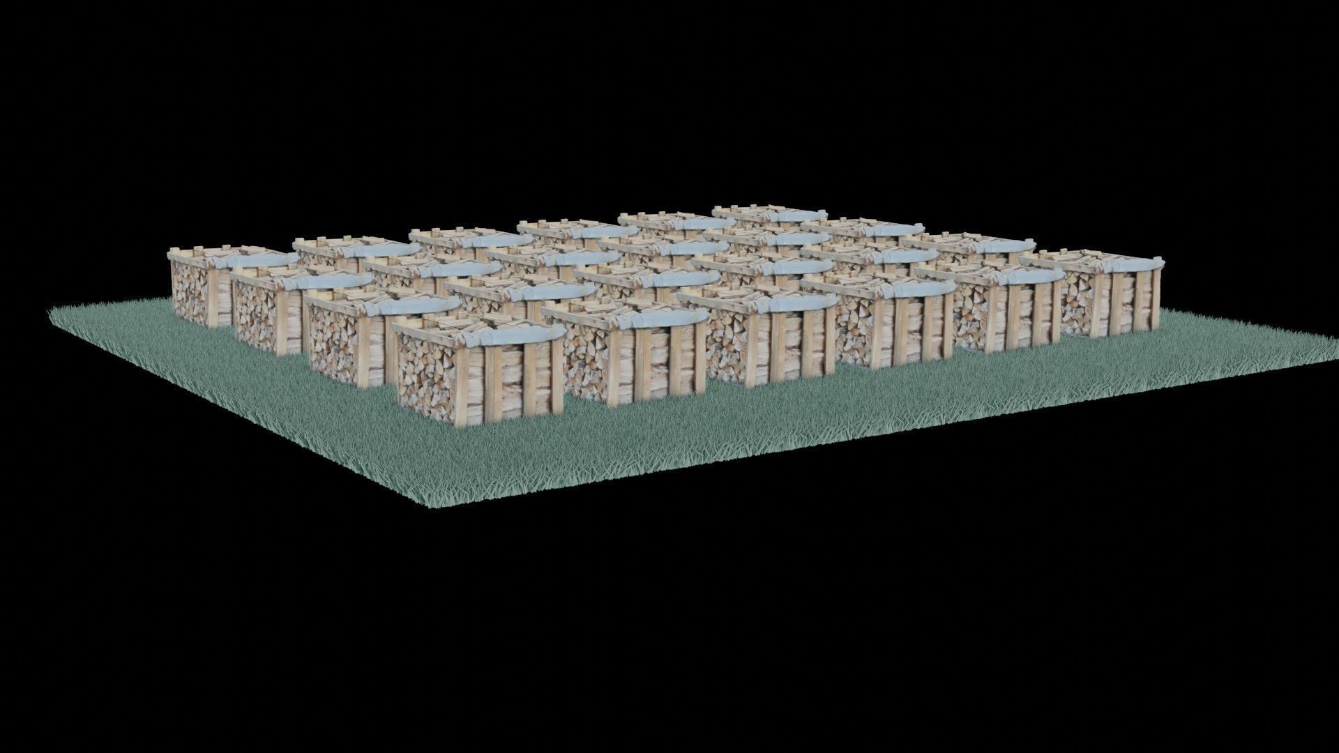 wood heaps array - scanned 3D model_65