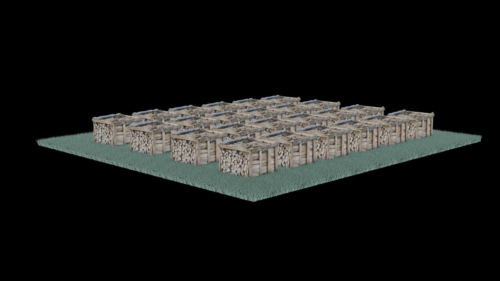 wood heaps array - scanned 3D model_21