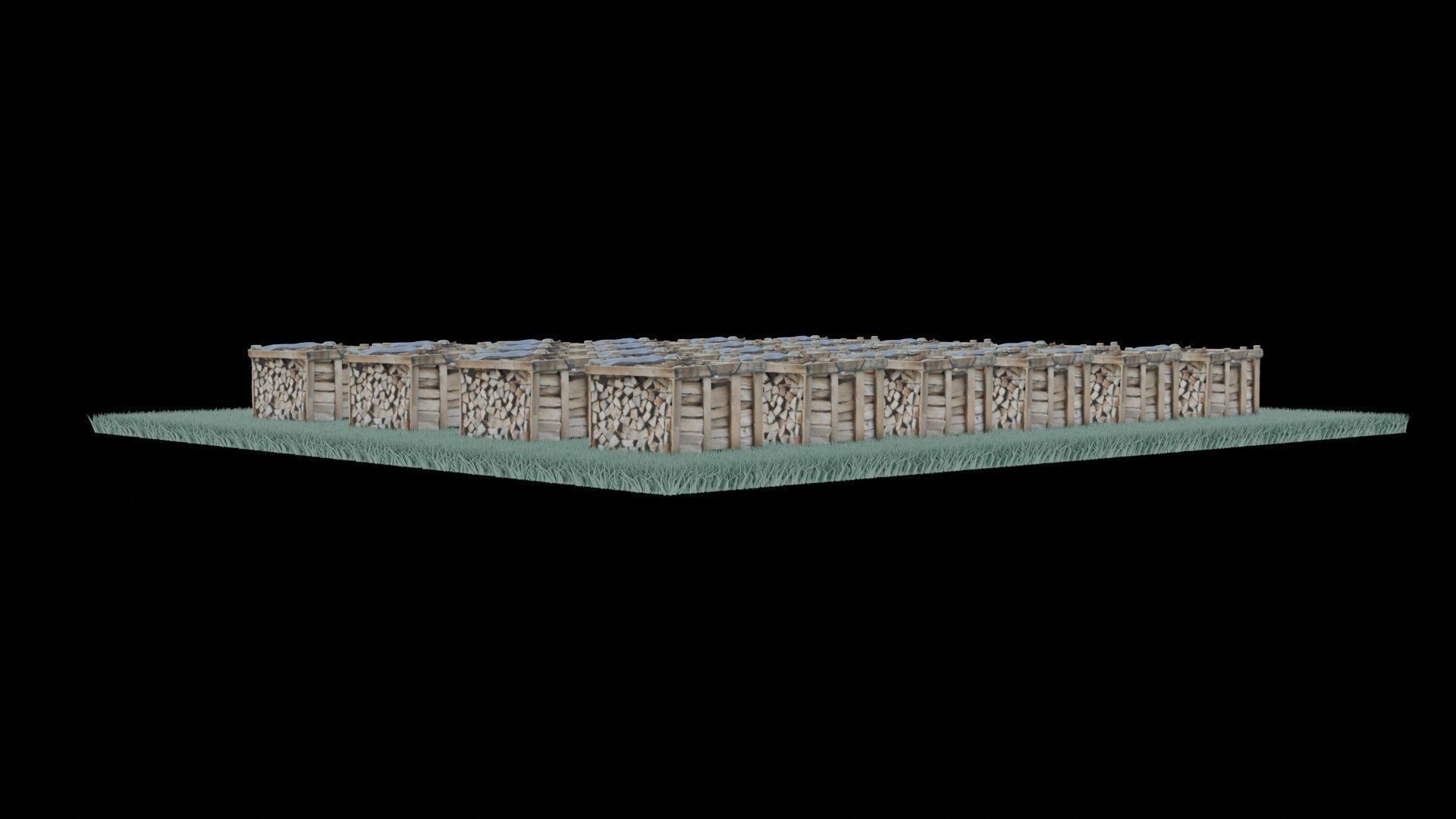 wood heaps array - scanned 3D model_11