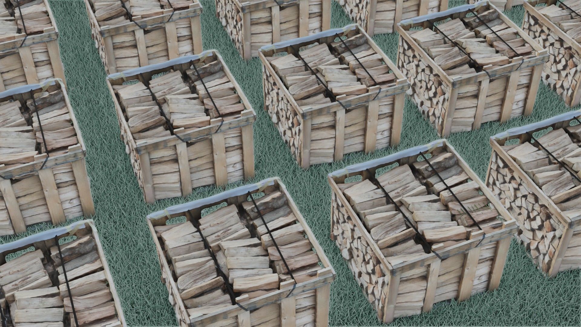 wood heaps array - scanned 3D model_61