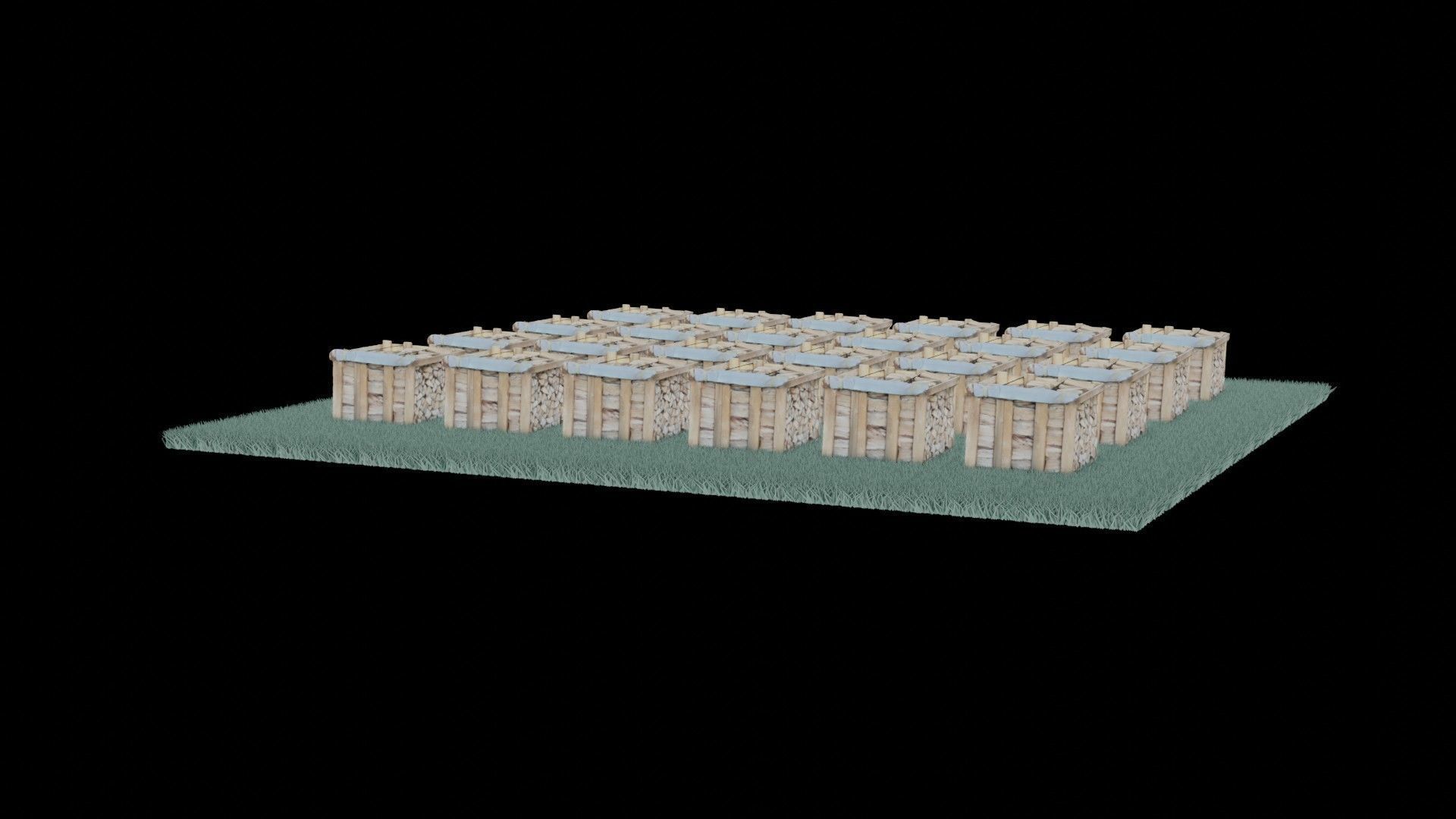 wood heaps array - scanned 3D model_78
