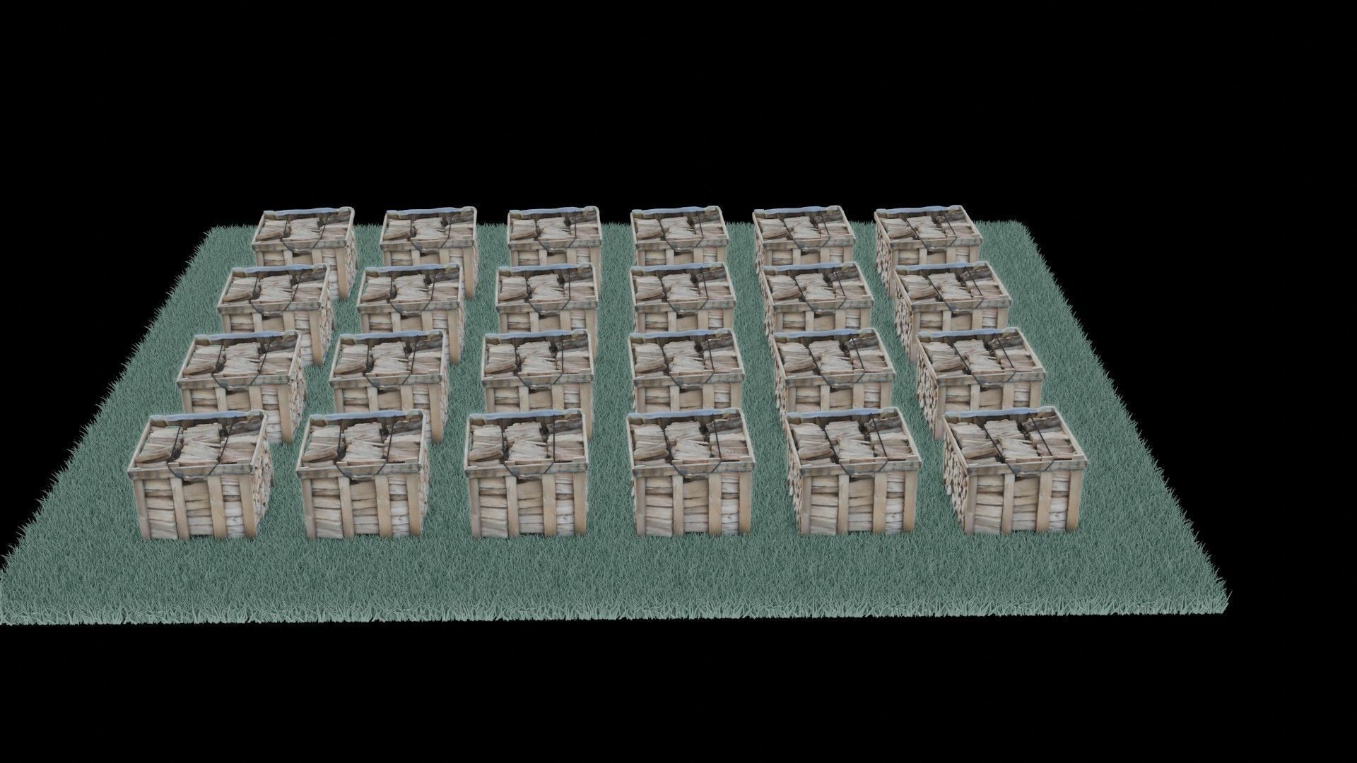 wood heaps array - scanned 3D model_34