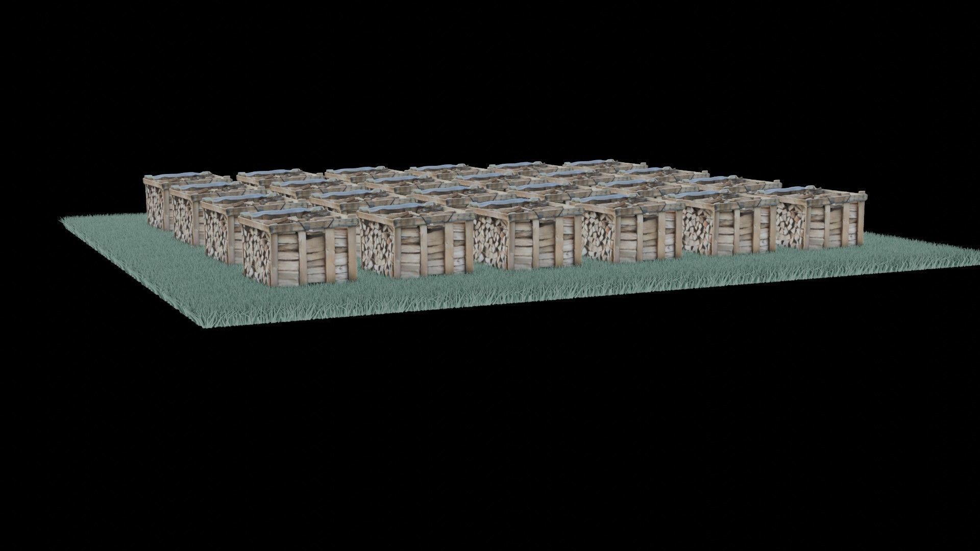 wood heaps array - scanned 3D model_12