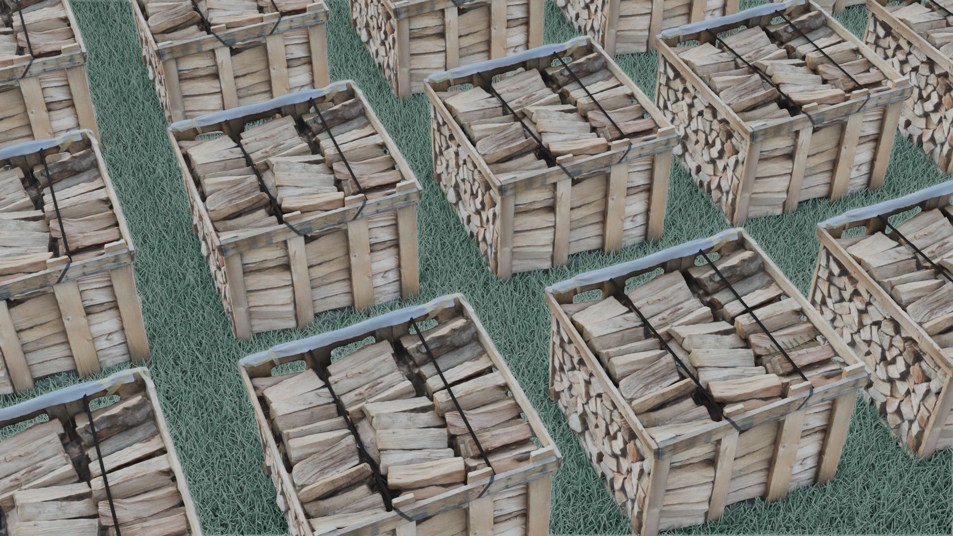 wood heaps array - scanned 3D model_37