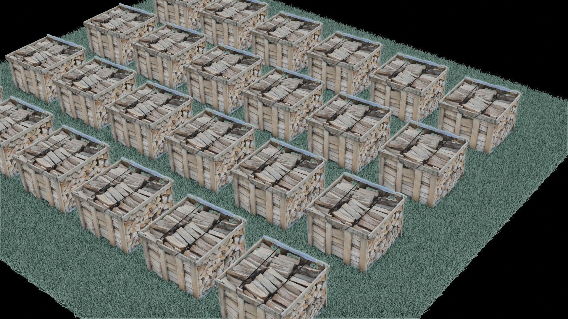 wood heaps array - scanned 3D model_85