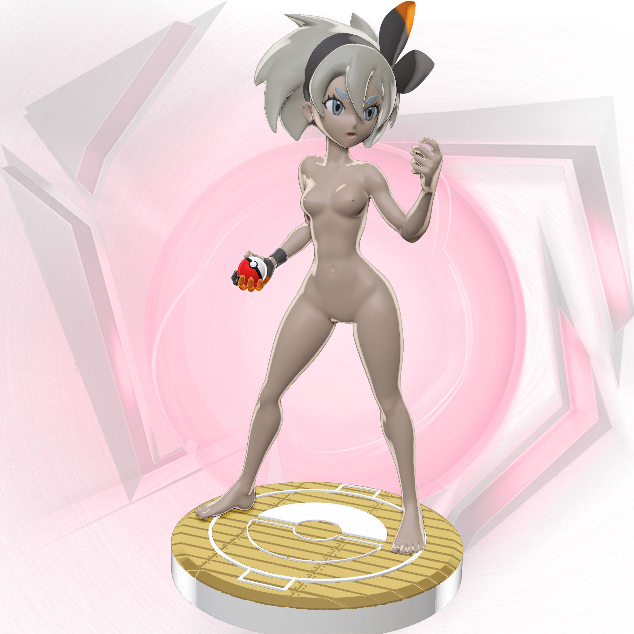 Hot Girl Bea - Pokemon - STL 3D print model_3