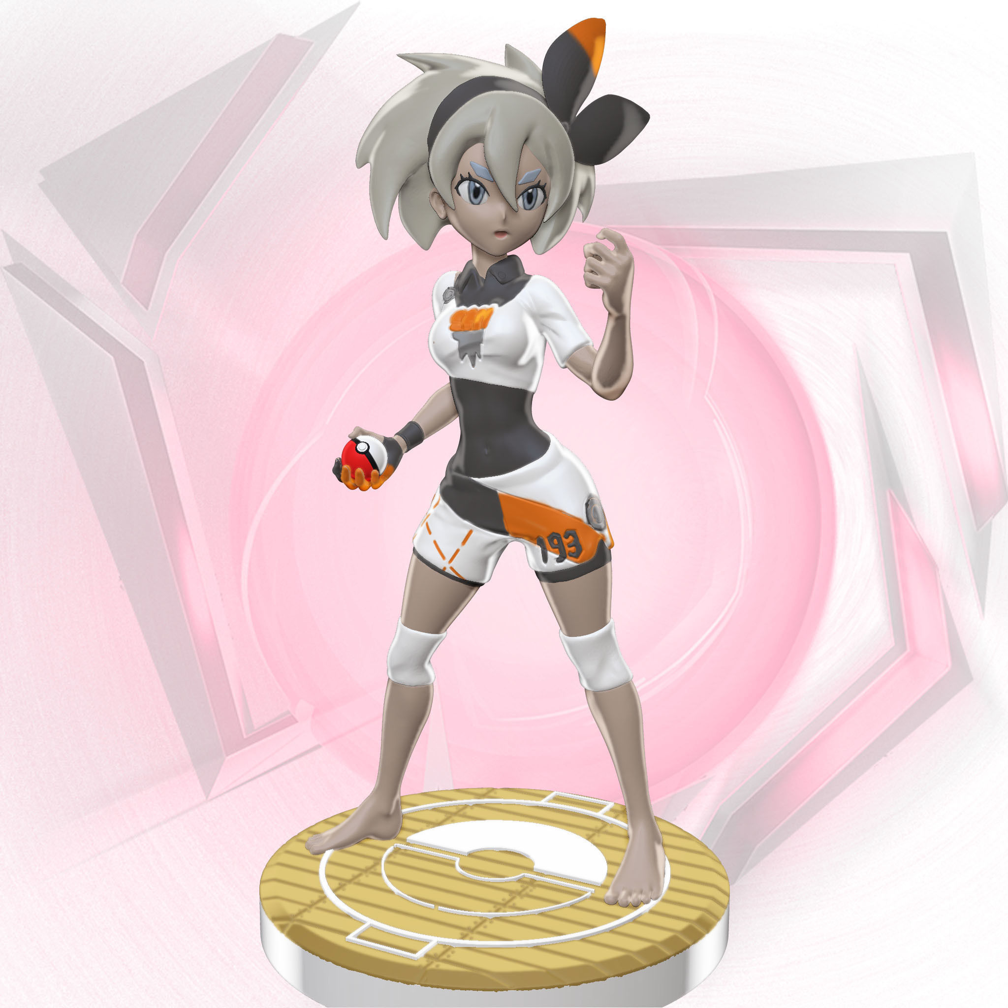 Hot Girl Bea - Pokemon - STL 3D print model_5