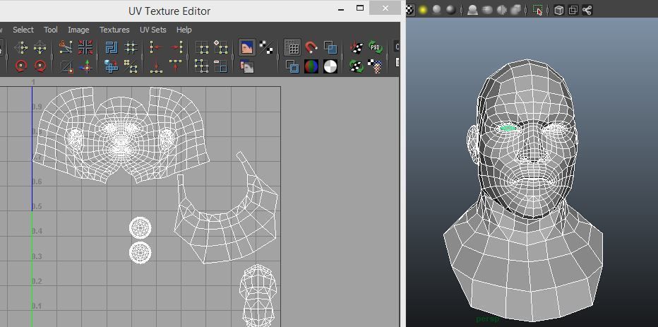 Human male face Low-poly 3D model_4