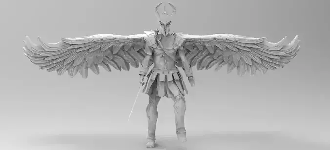Fallen Angel With wings 3D model