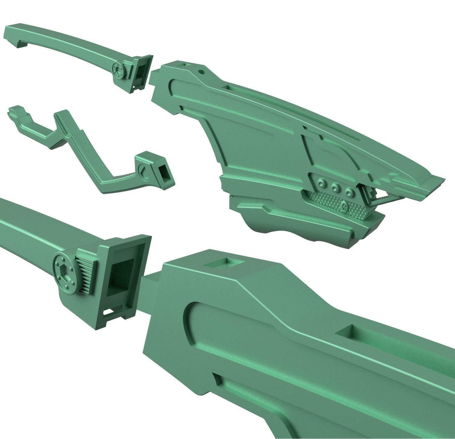 Bajoran Phaser Rifle with strap fittings 3D print model_10